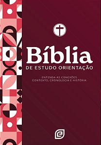 Livro Bíblia de Estudo Orientação - Capa Red Minimal - Ve...