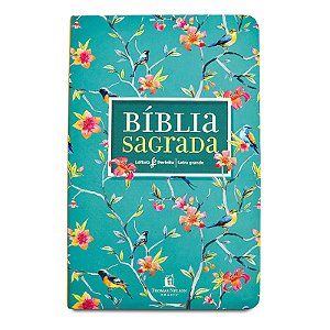 Livro Bíblia NVI, Couro Soft, Flores, Letra Grande, Leitu...