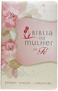 Livro Bíblia da Mulher de Fé, NVI, Couro Soft, Flores