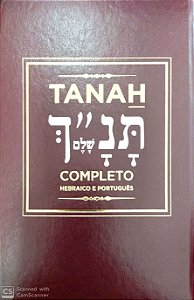 Livro Tanah Completo - Hebraico E Português - Vinho - Bib...