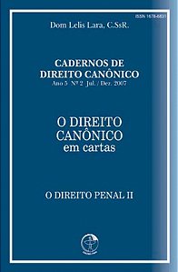 Livro O Direito Canonico Em Cartas - O Direito Penal Ii - 1