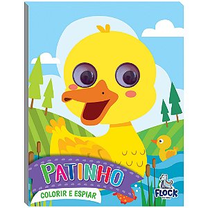 Livro Colorir E Espiar:  Patinho