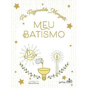 Livro Meu batismo - Pe. Reginaldo Manzotti - Capa almofadada lu...