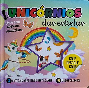 Livro Cole e Descole - Unicornios das Estrelas