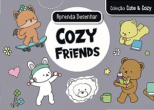 Livro Coleção Cute & Cozy - Cozy Friends - Cinza