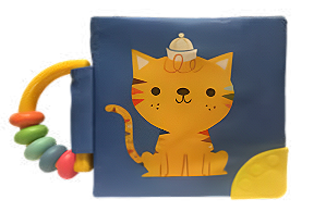 Livro Meu livro macio com chocalho e mordedor - Gato
