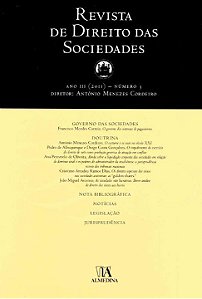 Livro Revista de direito das sociedades: ano III - Nº 3