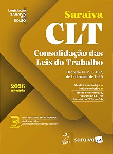 Clt - Legislação Saraiva de Bolso - 16ª Edição 2026
