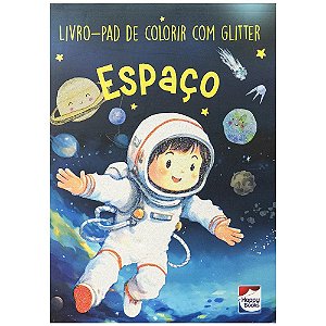 Livro-Pad De Colorir Com Glitter - Espaço