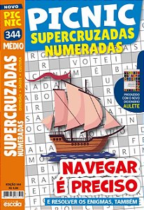 Picnic Supercruzadas Numeradas - Médio: 344 - navegar é preciso