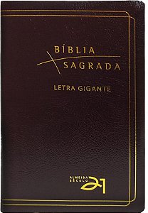 Bíblia a21 letra gigante luxo - couro bonded bordô