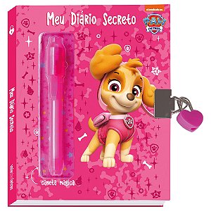 Meu Diário Secreto - Patrulha Canina: Skye - Diário Infantil Com Cadeado E Caneta Mágica