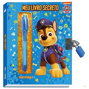 Meu Livro Secreto - Patrulha Canina: Chase - Diário Infantil Com Cadeado E Caneta Mágica