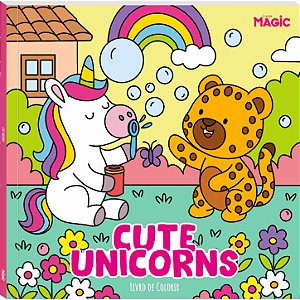 Cute Unicorns - Livro De Colorir