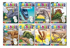 Solapa Colorir Dinossauros - (Pct Com 08 Livros)