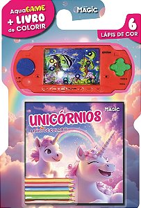 Livro de Colorir Unicórnios + Aqua Game