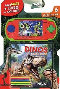 Livro de Colorir Dinossauros + Aqua Game