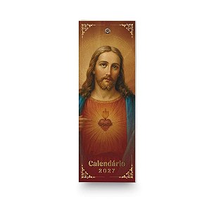 Calendário Marca-Páginas 2027 - Sagrado Coração De Jesus