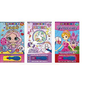 Diversão com água - Kit com 3 aquabooks - Meninas