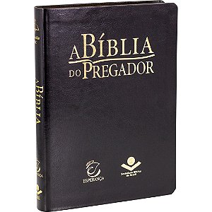 A Bíblia do Pregador - Capa Preta Nobre - Versão Almeida RC (Revista e Corrigida) - Tamanho 8