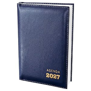 Agenda De Mesa Tradicional 2027 - Metal Azul