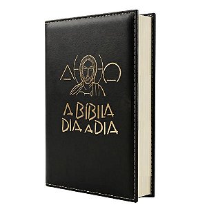 Bíblia Dia A Dia 2027 - Luxo - Sintético Liso (Pu Preto)