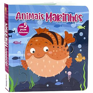 Livro Leia, Encaixe & Brinque: Animais Marinhos