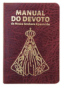 Livro Manual do devoto de nossa Senhora Aparecida - Luxo vinho