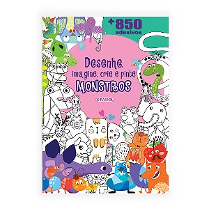 Livro Desenhe, Imagine, Crie E Pinte Monstros