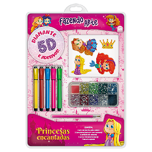 Livro Fazendo Arte Diamante 5D - Princesas Encantadas
