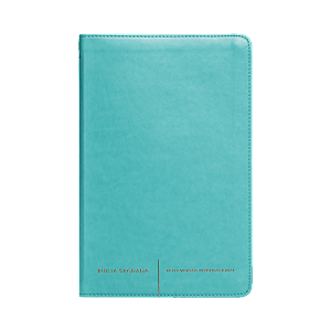 Livro Bíblia Sagrada Luxo Slim - Verde Água - Nova Versão...
