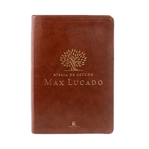 Livro Bíblia De Estudo Max Lucado - Capa Marrom