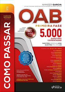 Livro Como Passar na OAB 2026 - 1ª Fase - 5.000 Questões Coment...