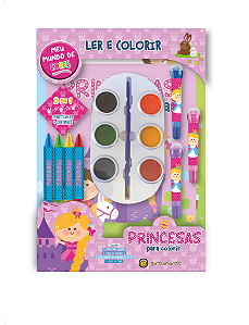 Livro Meu mundo de cores - princesas para colorir: meu mundo de...
