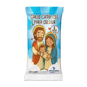 Livro Devoções Católicas Com Cards Para Colorir - Azul