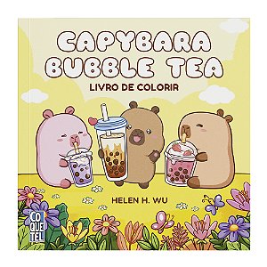 Livro Capybara Bubble Tea: Livro de colorir