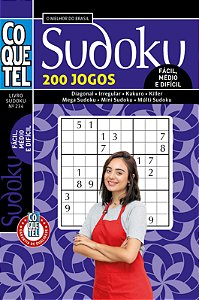 Livro Livro Coquetel Sudoku 234 - Níveis Fácil, Médio E Difícil