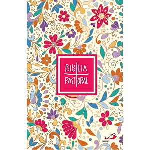 Livro Bíblia Pastoral - Floral Colorida
