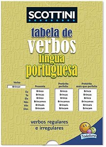 Livro Scottini Tabela de Verbos da Língua Portuguesa (Luv...