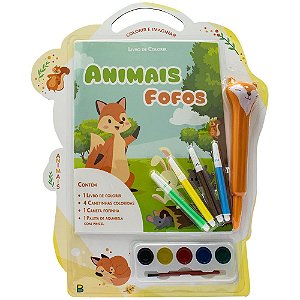 Livro Colorir e Imaginar: Animais Fofos