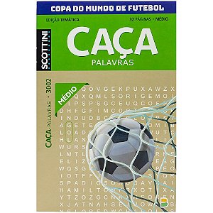 Livro Scottini temático caça-palavras copa do mundo médio (32p)...
