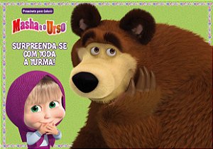 Livro Masha e o urso: prancheta para colorir