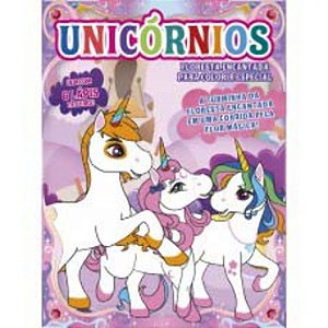 Livro Floresta Encantada Para Colorir Especial Unicornio