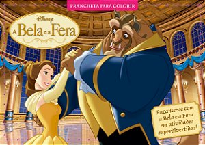 Livro A Bela e a Fera: prancheta para colorir