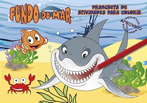 Livro Fundo do mar: prancheta de atividades para colorir