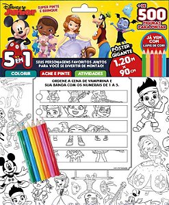 Livro Disney Junior - Super pinte e brinque - Pôster giga...