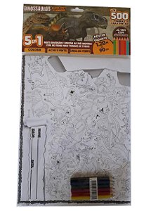 Livro Dinossauros Super Pinte e Brinque: pôster gigante