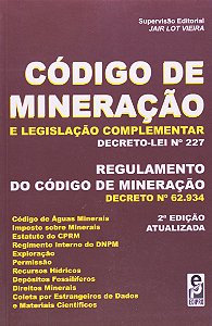 Livro Código de mineração e legislação complementar