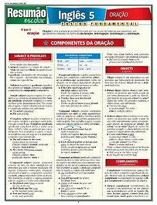 Livro Inglês 5 - Orações