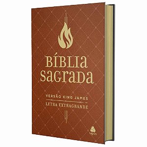 Livro Bíblia Sagrada King James - Letra Extra Grande - Marrom